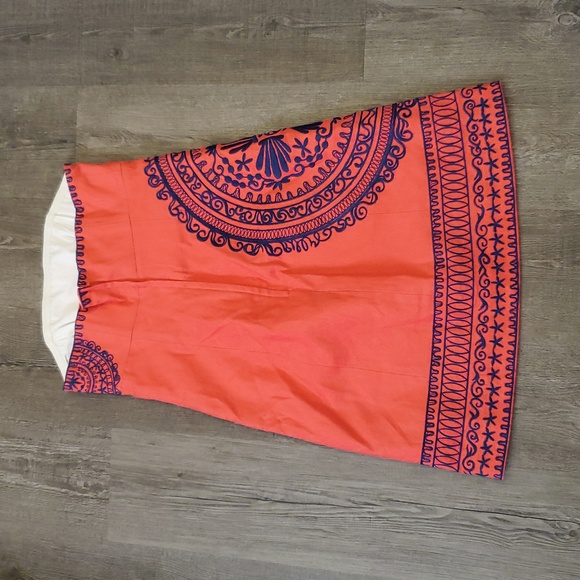 Like New Lilly Pulitzer Coral Red and Navy Dress Size 4 - Picture 4 of 8